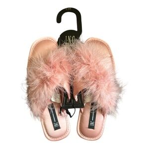 Pink Feathery Slides